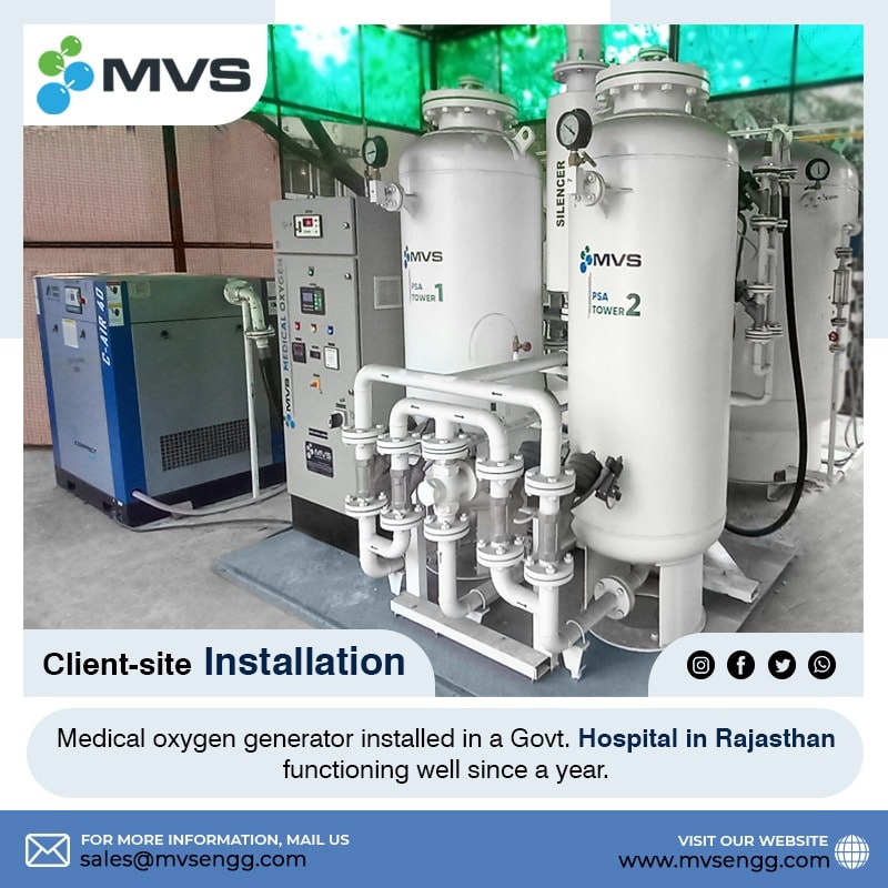 Medical Oxygen Generators Installed in Government  Rajasthan